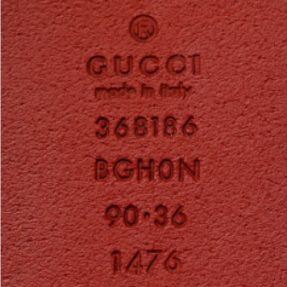 Gucci Red Leather Belt with Silver Buckle size 90/36 - Picture 4 of 4